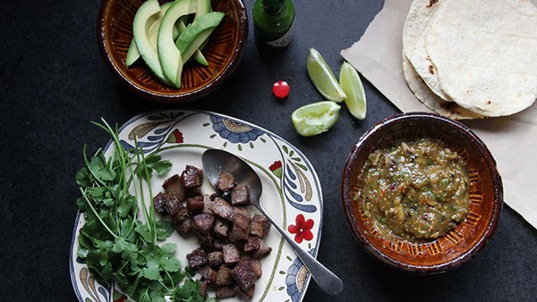 Beef tongue tacos (Tacos de lengua) [Matthew Evans]
