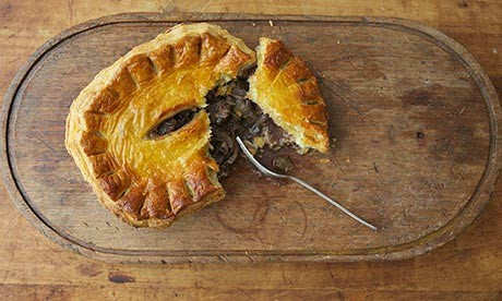 Beef, wine and aubergine pies