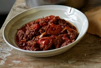 Beef with berbere and tomato (Tibs)