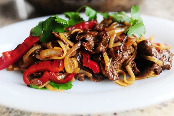Beef with peppers