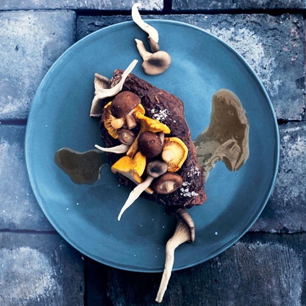 Beef with wild mushrooms