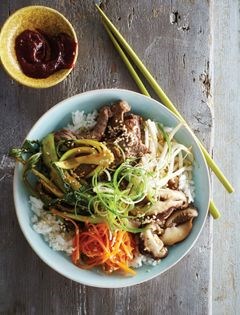 Beefed-up bibimbap