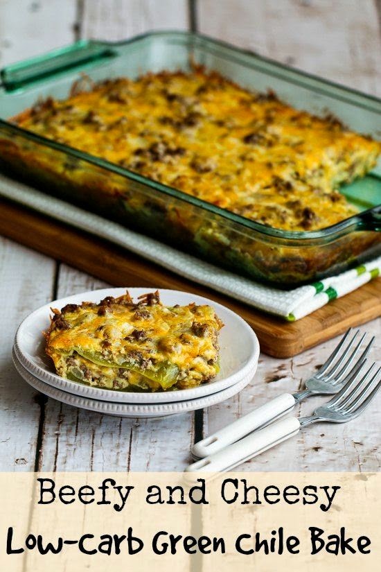 Beefy cheesy green chile bake 
