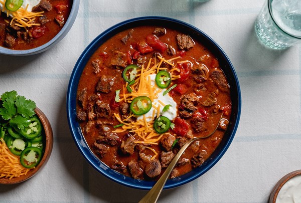 Beefy Texas chili