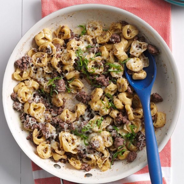 Beefy tortellini skillet