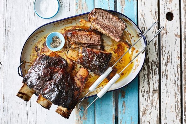 Beer & maple sticky beef short ribs