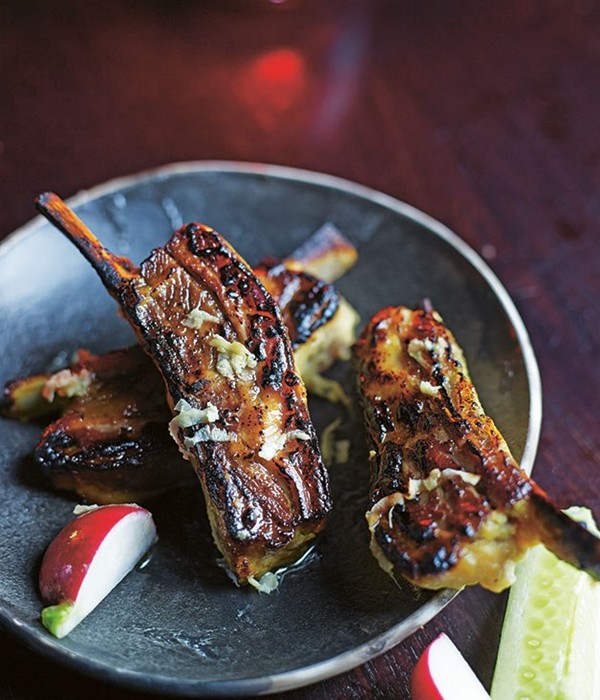 Beer & miso lamb ribs