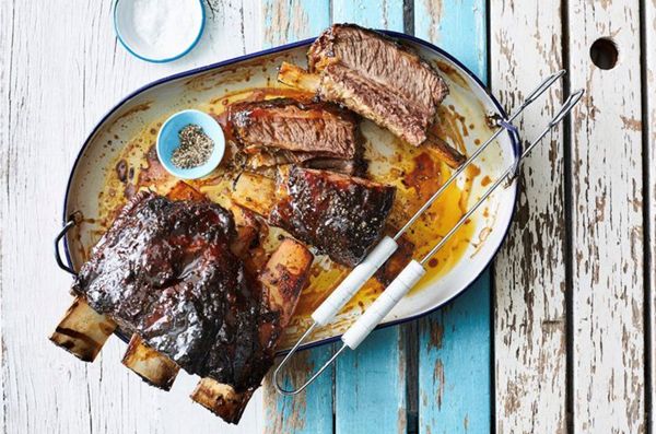 Beer and maple sticky beef short ribs