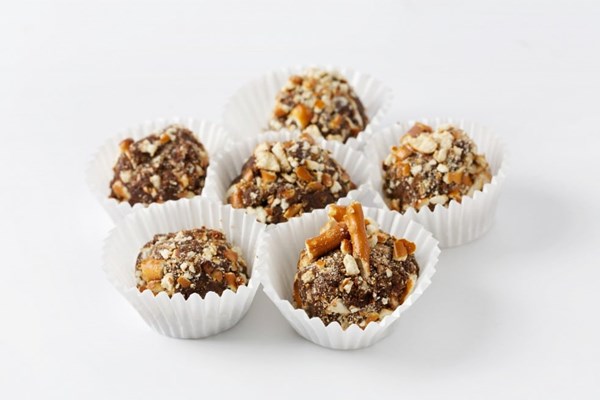 Beer and pretzel truffles