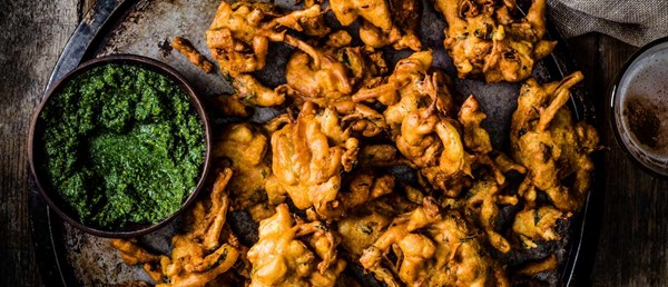 Beer batter pakoras