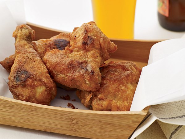 Beer-battered buttermilk fried chicken