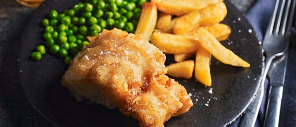 Beer-battered cod