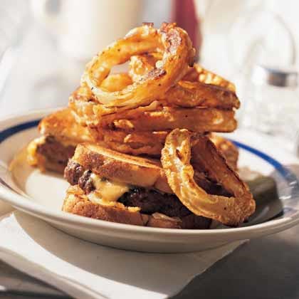 Beer-battered onion rings