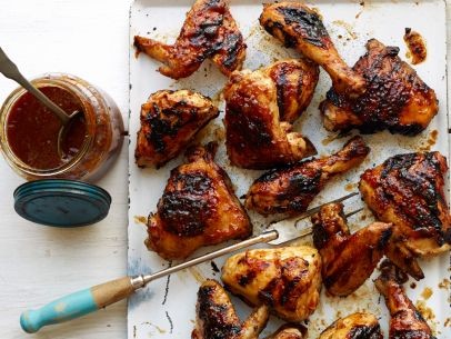 Beer-brined barbecue chicken