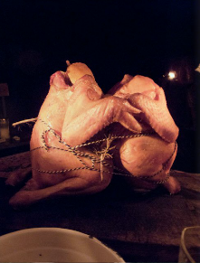 Beer can chicken