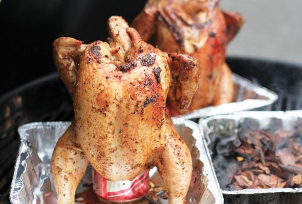 Beer can chicken