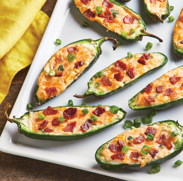 Beer cheese jalapeño poppers