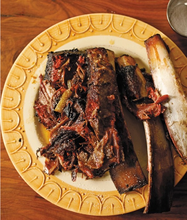 Beer-smoked beef short ribs