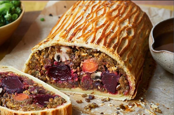 Beet & carrot Wellington