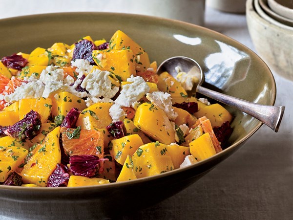 Beet-and-blood-orange salad with mint