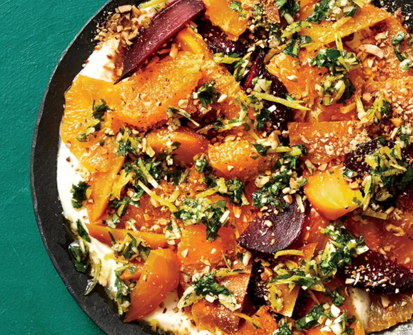 Beet and citrus salad with almond gremolata