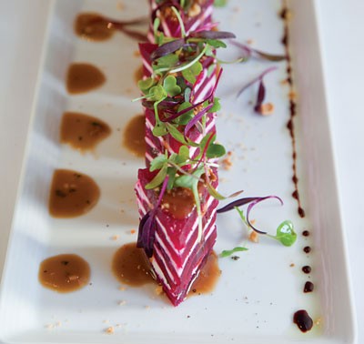 Beet and goat cheese Napoleons