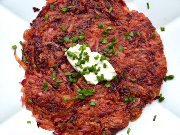 Beet and potato hash