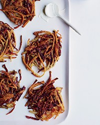 Beet-and-potato latkes with thyme