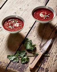 Beet-and-tomato soup with cumin