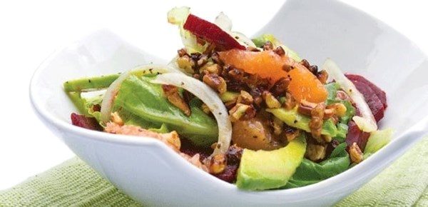 Beet, avocado & grapefruit salad