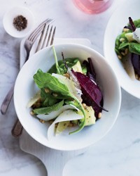 Beet, avocado and arugula salad