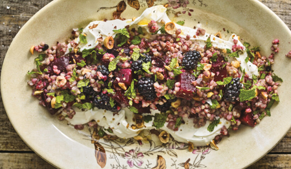 Beet, blackberry & buckwheat salad