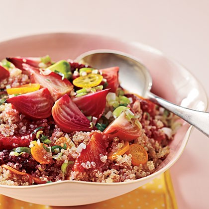 Beet, blood orange, kumquat, and quinoa salad