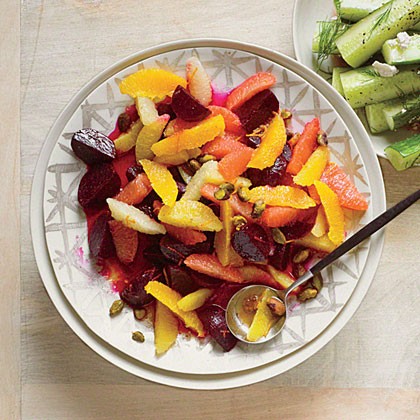 Beet-citrus salad with pistachios