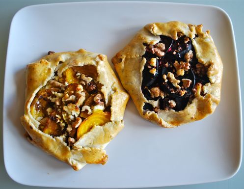 Beet crostata with a pepper-Parmesan crust