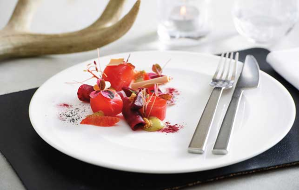 Beet-cured gravlax