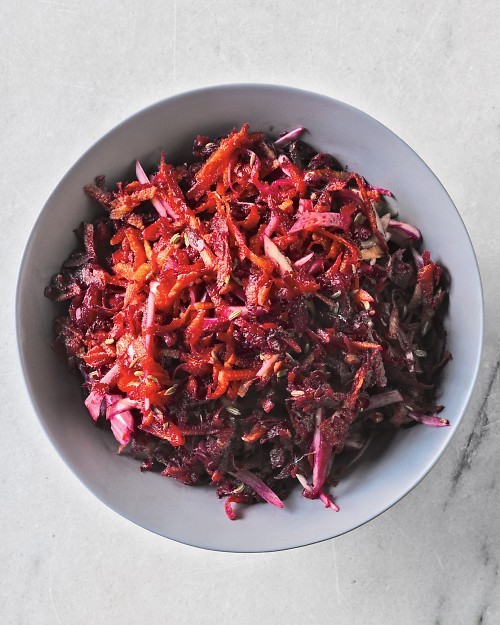 Beet, fennel, and carrot salad