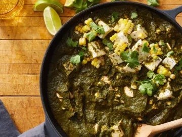Beet green saag with tofu