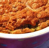 Beet greens soufflé