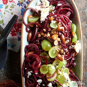 Beet "noodle" salad