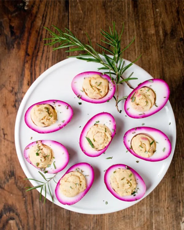 Beet-pickled eggs