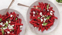 Beet risotto-style pasta