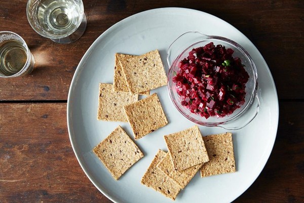 Beet tartare with Dijon and capers