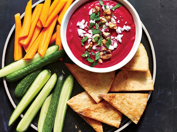 Beet yogurt dip