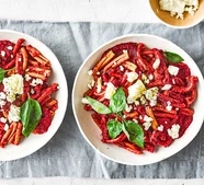 Beetroot & feta pasta