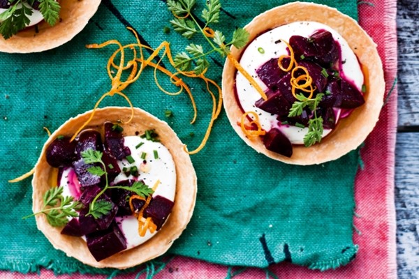 Beetroot & goat's cheese tartlets