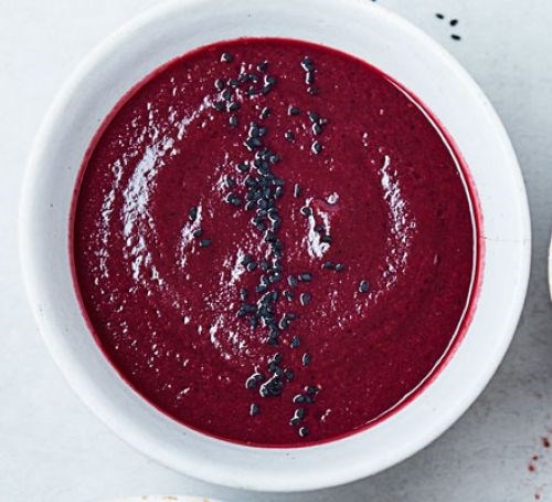 Beetroot & onion seed soup 