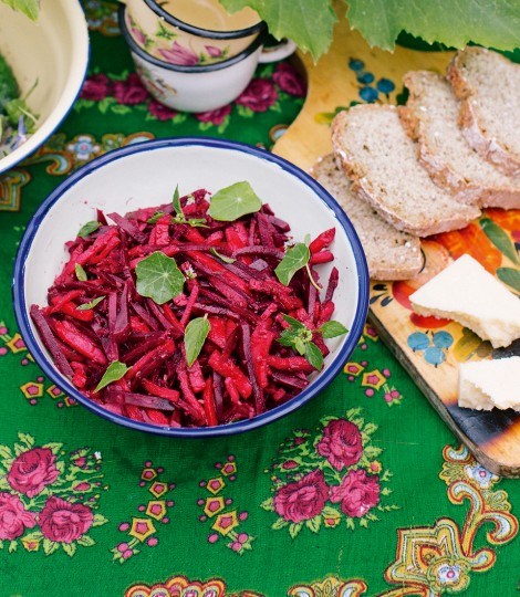 Beetroot and apple pickle with caraway and coriander