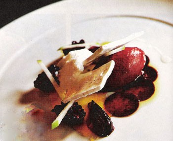 Beetroot and blood orange sorbet