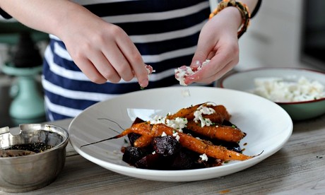 Beetroot and carrot salad with orange and caraway dressing